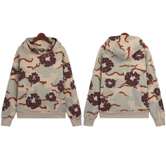 Denim Tears earth green Cotton Wreath Print Hoodie