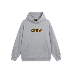 Drew House Classic Logo Gray Unisex Oversized Fleece Hoodie
