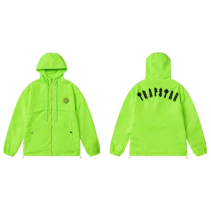 Cross border foreign trade autumn and winter Trapstar letter embroidery eagle zipper windbreaker hooded windbreaker men's and women's jacket jacket (4)