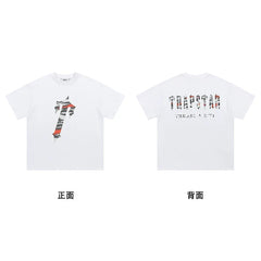 Trapstar short-sleeved T-shirt summer 2025 new letter print men and women casual loose round neck European and American trendy ins (18)