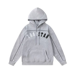 Trapstar autumn and winter casual sports suit hooded sweatshirt pants pullover simple letter drawstring top pants (40)
