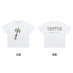 Trapstar short-sleeved T-shirt summer 2025 new letter print men and women casual loose round neck European and American trendy ins (17)