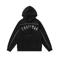 Trapstar autumn and winter casual sports suit hooded sweatshirt pants pullover simple letter drawstring top pants (42)