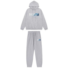 American tide trapstar blue gray tiger head gradient towel embroidered men's and female couple sweater trousers casual set (21)