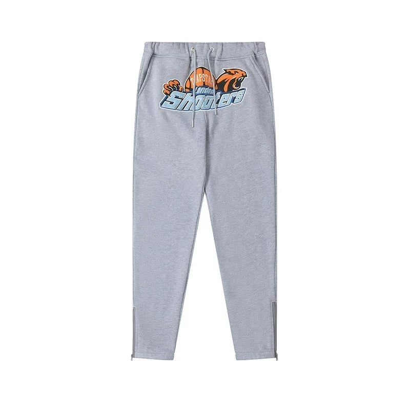Trapstar niche trendy brand sweatshirt trousers sports leisure suit men and women couple autumn and winter plus velvet letter embroidery (31)