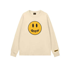 Drew Apricot Smiley Graphic Oversized Long-Sleeve T-Shirt