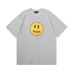 Drew House Mascot Smiley Tee, Heather Grey