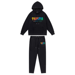 Trapstar Rainbow Gothic Logo Black Hoodie