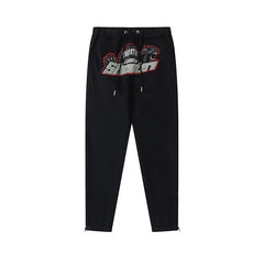 Trapstar niche trendy brand sweatshirt trousers sports leisure suit men and women couple autumn and winter plus velvet letter embroidery (25)