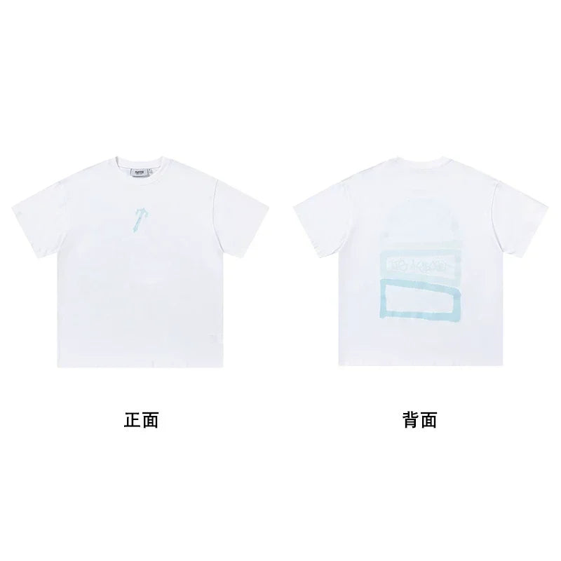 Trapstar short-sleeved T-shirt summer 2025 new letter print men and women casual loose round neck European and American trendy ins (27)