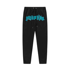 Trapstar autumn and winter casual sports suit hooded sweatshirt pants pullover simple letter drawstring top pants (49)