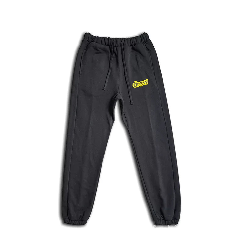 Drew Black Logo Relaxed-Fit Joggers
