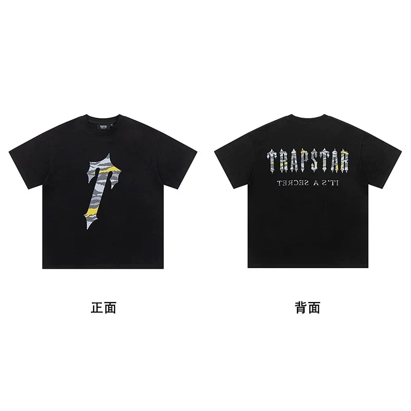 Trapstar short-sleeved T-shirt summer 2025 new letter print men and women casual loose round neck European and American trendy ins (18)