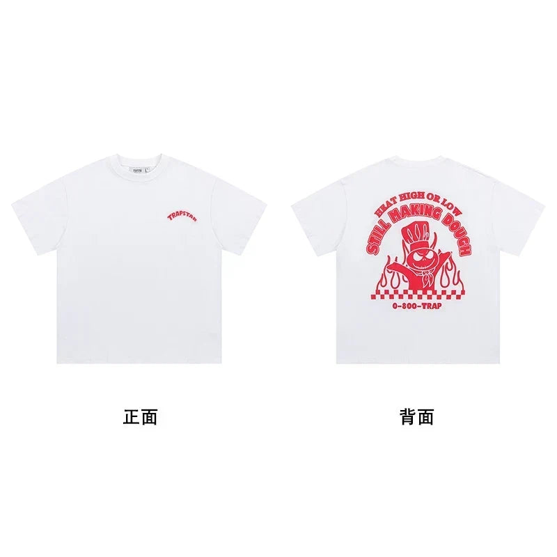 Trapstar short-sleeved T-shirt summer 2025 new letter print men and women casual loose round neck European and American trendy ins (44)