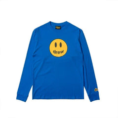 Drew House Classic Smiley Long Sleeve Tee, Royal Blue