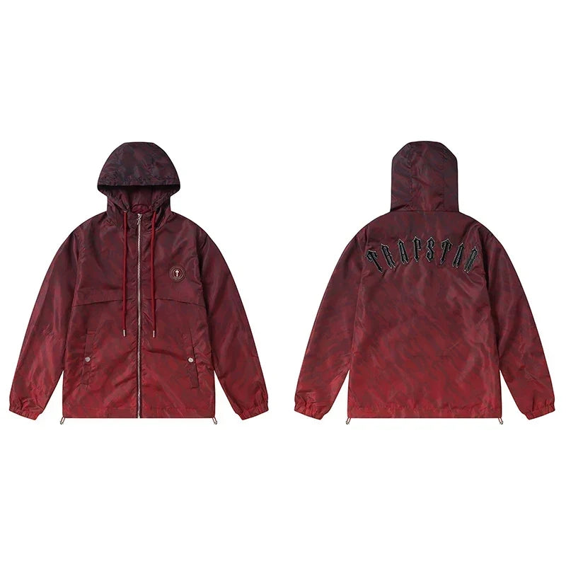 Cross border foreign trade autumn and winter Trapstar letter embroidery eagle zipper windbreaker hooded windbreaker men's and women's jacket jacket (9)