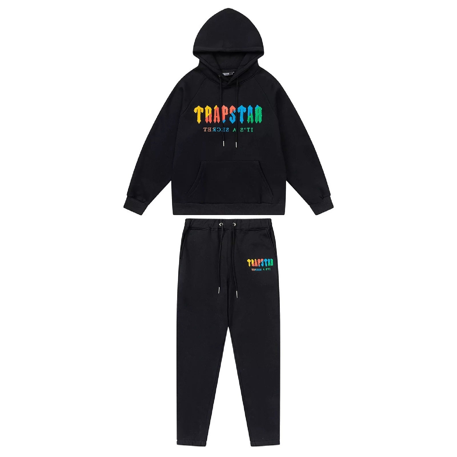 Trapstar Rainbow Gothic Logo Black Hoodie