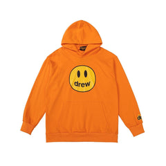 Drew House Mascot Smiley Logo Orange Unisex Oversized Fleece Hoodie