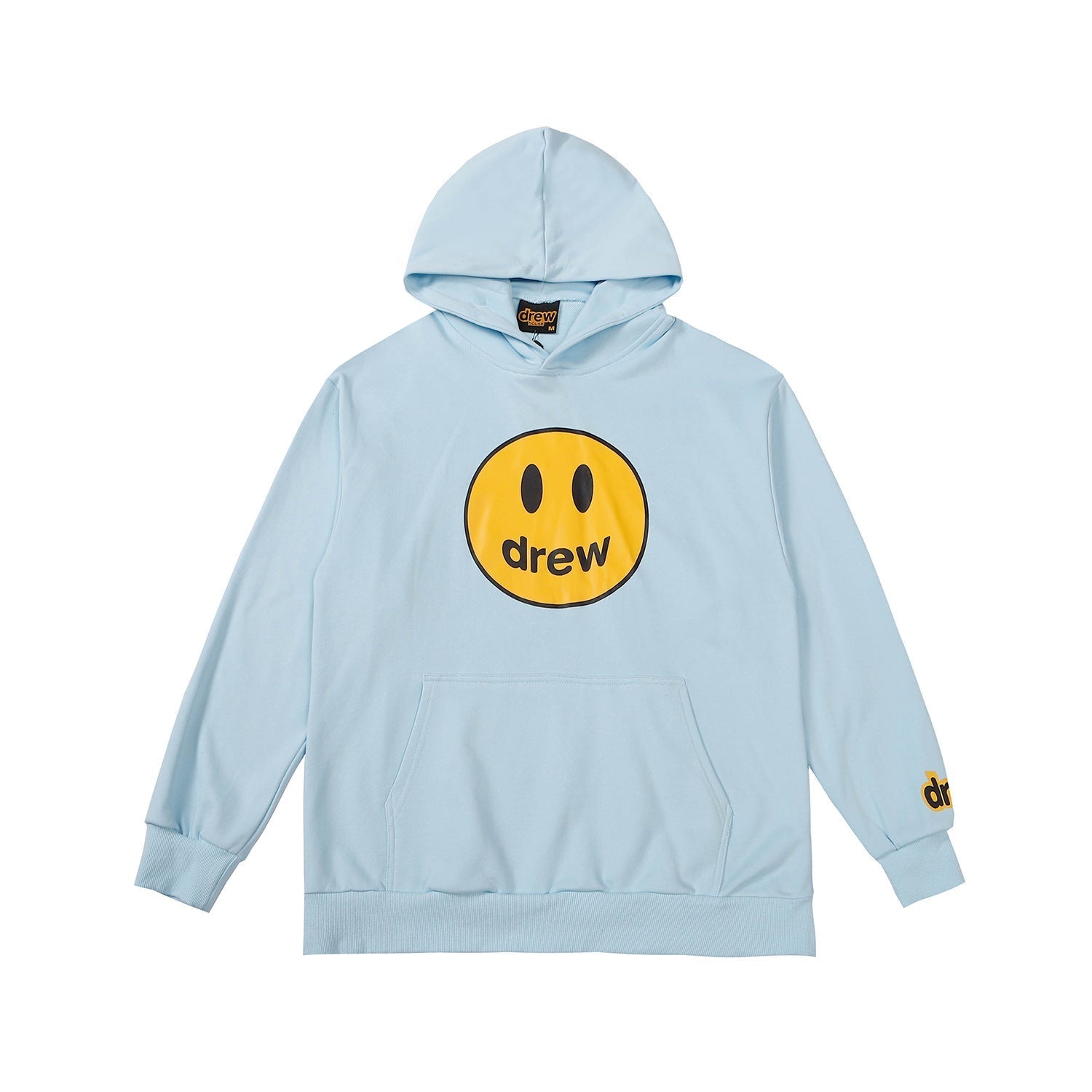 Drew House Mascot Smiley Logo Sky Blue Unisex Oversized Fleece Hoodie