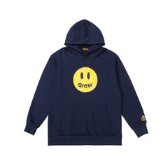 Drew House Mascot Smiley Logo Royal Blue Unisex Oversized Fleece Hoodie