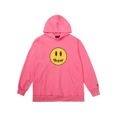 Drew House Mascot Smiley Logo Hot Pink Unisex Oversized Fleece Hoodie
