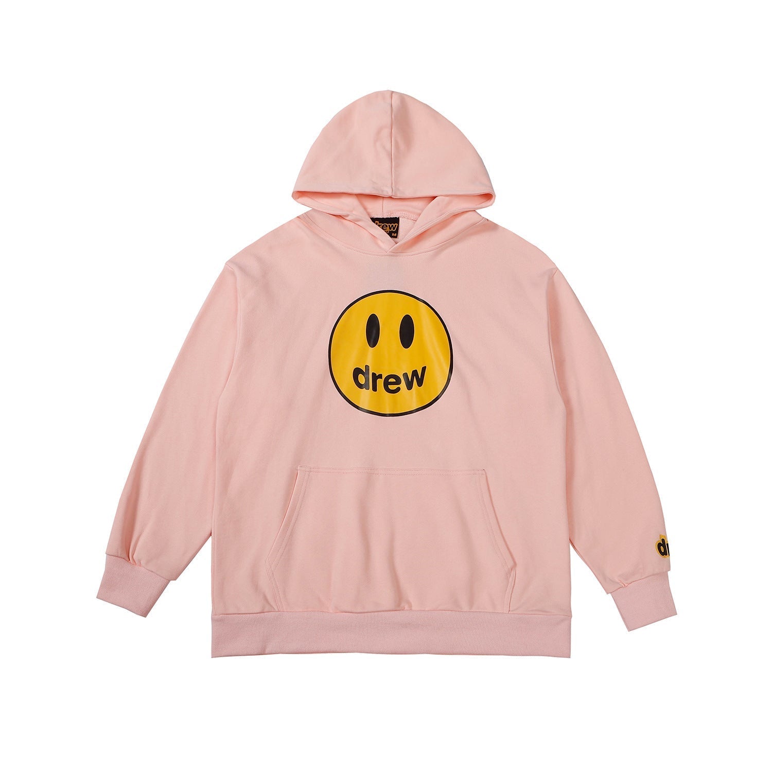 Drew House Mascot Smiley Logo Pink Unisex Oversized Fleece Hoodie
