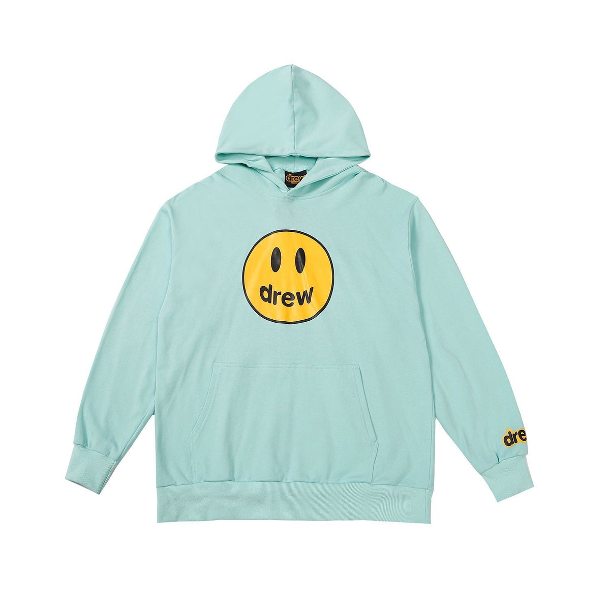 Drew House Mascot Smiley Logo Mint Green Unisex Oversized Fleece Hoodie